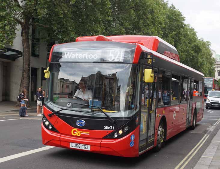 Go-Ahead London BYD D9UR ADL Enviro200EV SEe31